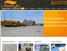 Tablet Screenshot of lifestyleconcreting.com
